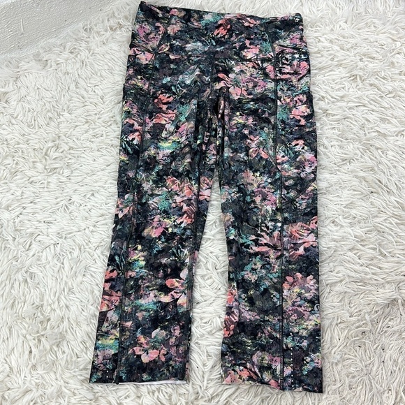 Lululemon Fast & Free Crop II *Nulux 19" Dappled Daze Multi - Picture 1 of 5